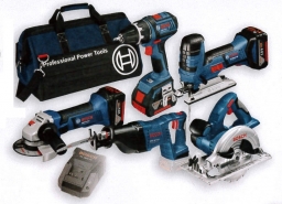 BOSCH GSR+GST+GKS+GSA+GWS įrankių rinkinys