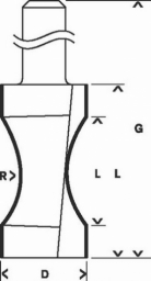 Bosch -sekli pusapvalė freza su atraminiu guoliuku