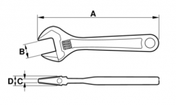 BAHCO reguliuojamas raktas 9570