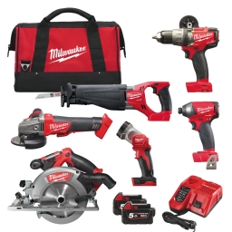 Akumuliatorinių įrankių komplektas Milwaukee M18 FPP6A-502B