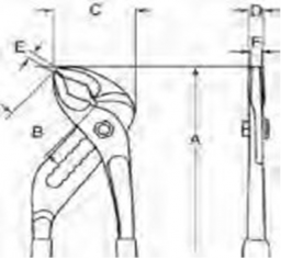 BAHCO Reguliuojamos santechninės replės 240mm