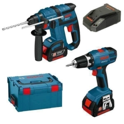 Akum. įrankių rinkinys BOSCH GBH 18 V-EC + GSR-18-2LI