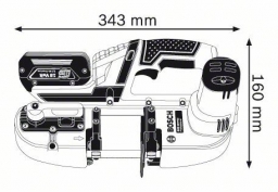 Akumuliatorinis juostinis pjūklas BOSCH GCB 18 V-LI (Solo)