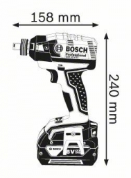 Akumuliatorinis smūginis raktas BOSCH GDX 18 V-EC