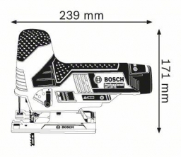 Akumuliatorinis siaurapjūklis BOSCH GST 12V-70